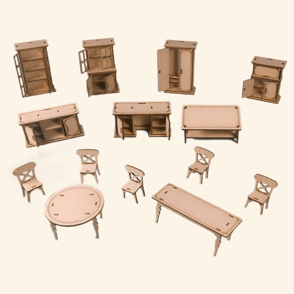 Doll House Kit for Girls & Boys Ages 4-10 Miniature Accessories Furniture Sets Perfect Role-Play Toy for Kids