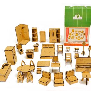 doll house miniature furniture accesoories set kit